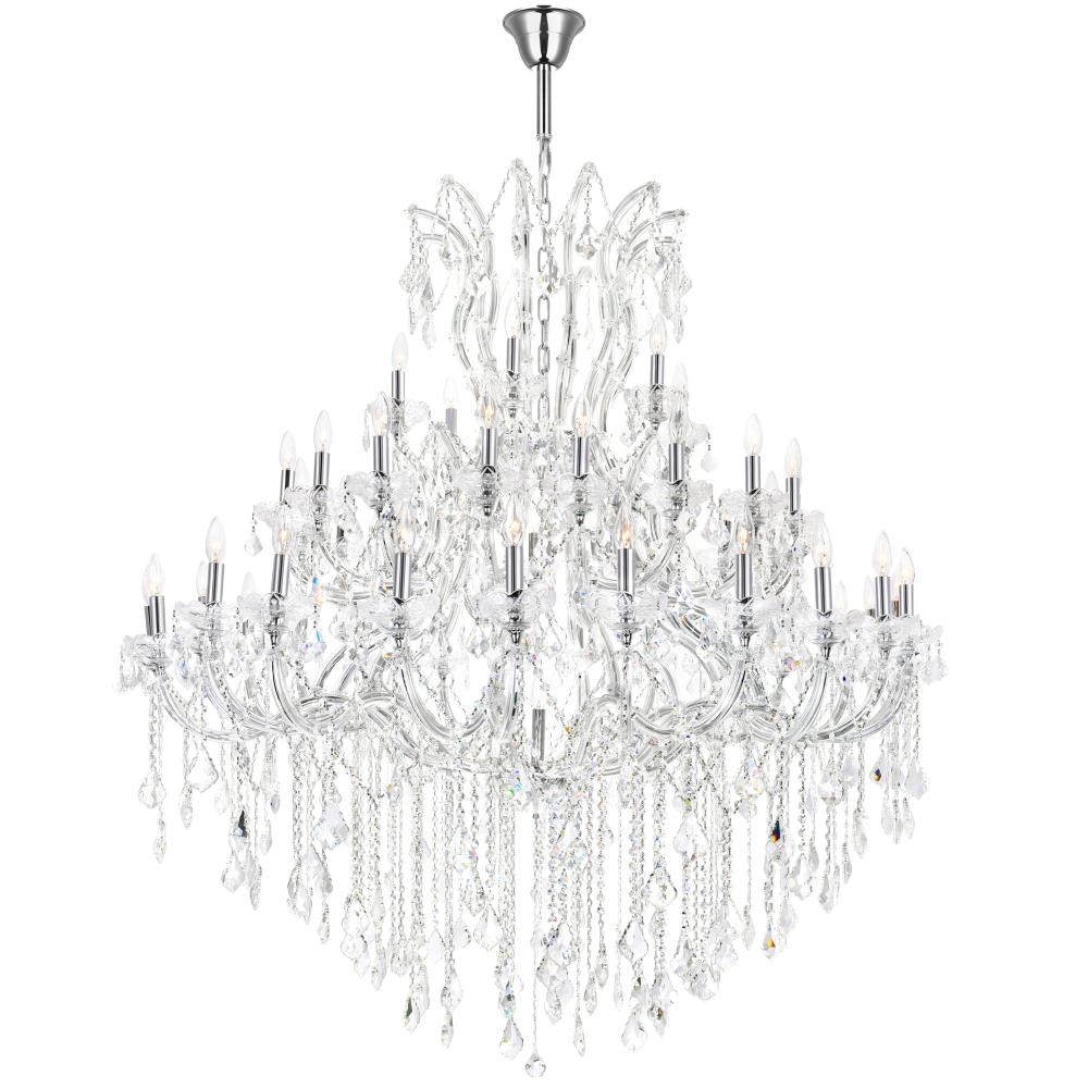 CWI Lighting 8318P60C-49 (Clear)-A Maria Theresa 49 Light Up Chandelier with Chrome finish