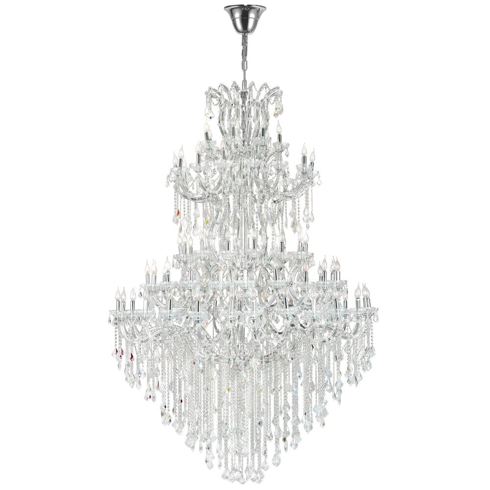 CWI Lighting 8318P70C-84 (Clear)-A Maria Theresa 84 Light Up Chandelier with Chrome finish