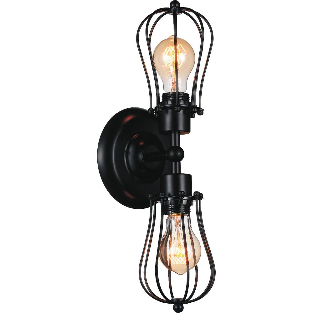 CWI Lighting 9610W6-2-101 Tomaso 2 Light Wall Sconce with Black finish