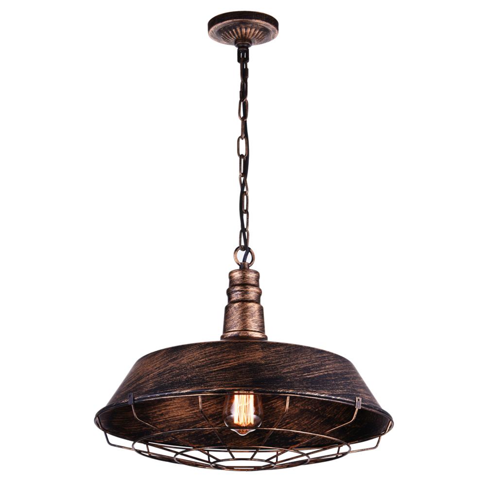 CWI Lighting 9611P18-1-128 Morgan 1 Light Down Pendant with Antique Copper finish