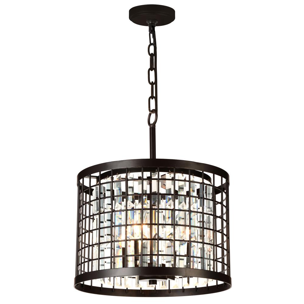 CWI Lighting 9697P14-4-192 Meghna 4 Light Up Chandelier with Brown finish