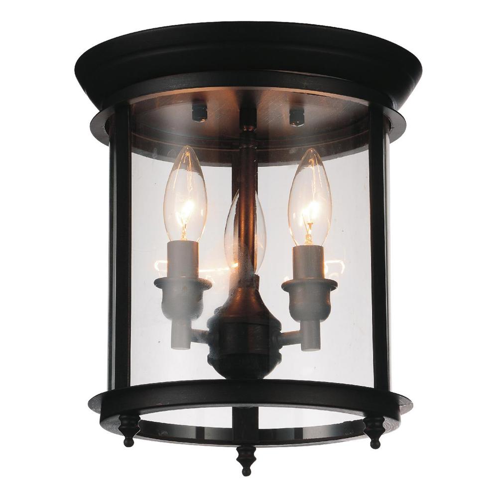 CWI Lighting 9809C10-3-109 Desire 3 Light Cage Flush Mount with Oil Rubbed Bronze finish
