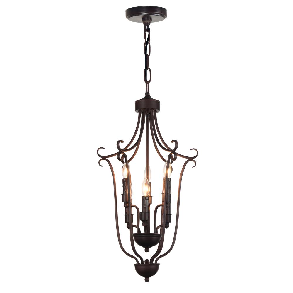 CWI Lighting 9817P16-6-121 Maddy 6 Light Up Chandelier with Oil Rubbed Brown finish