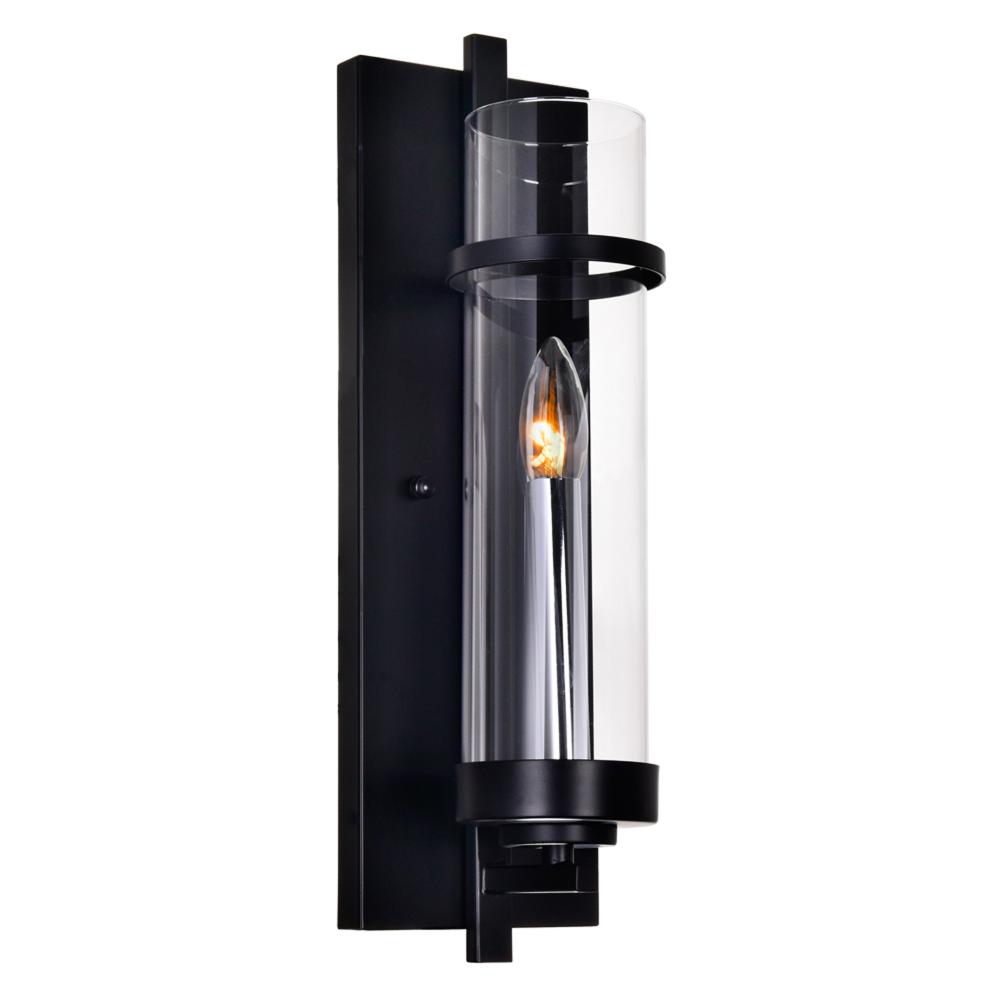 CWI Lighting 9827W5-1-101 Sierra 1 Light Wall Sconce with Black finish