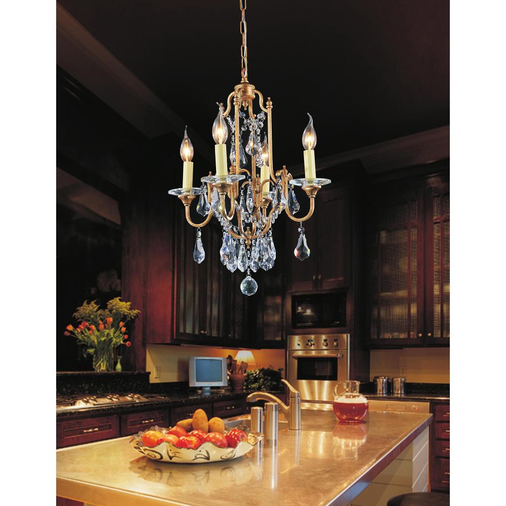 CWI Lighting 9836P17-4-125 Electra 4 Light Up Chandelier with Oxidized Bronze finish
