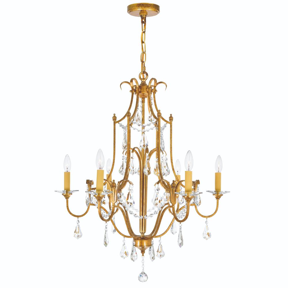 CWI Lighting 9836P28-6-125 Electra 6 Light Up Chandelier with Oxidized Bronze finish