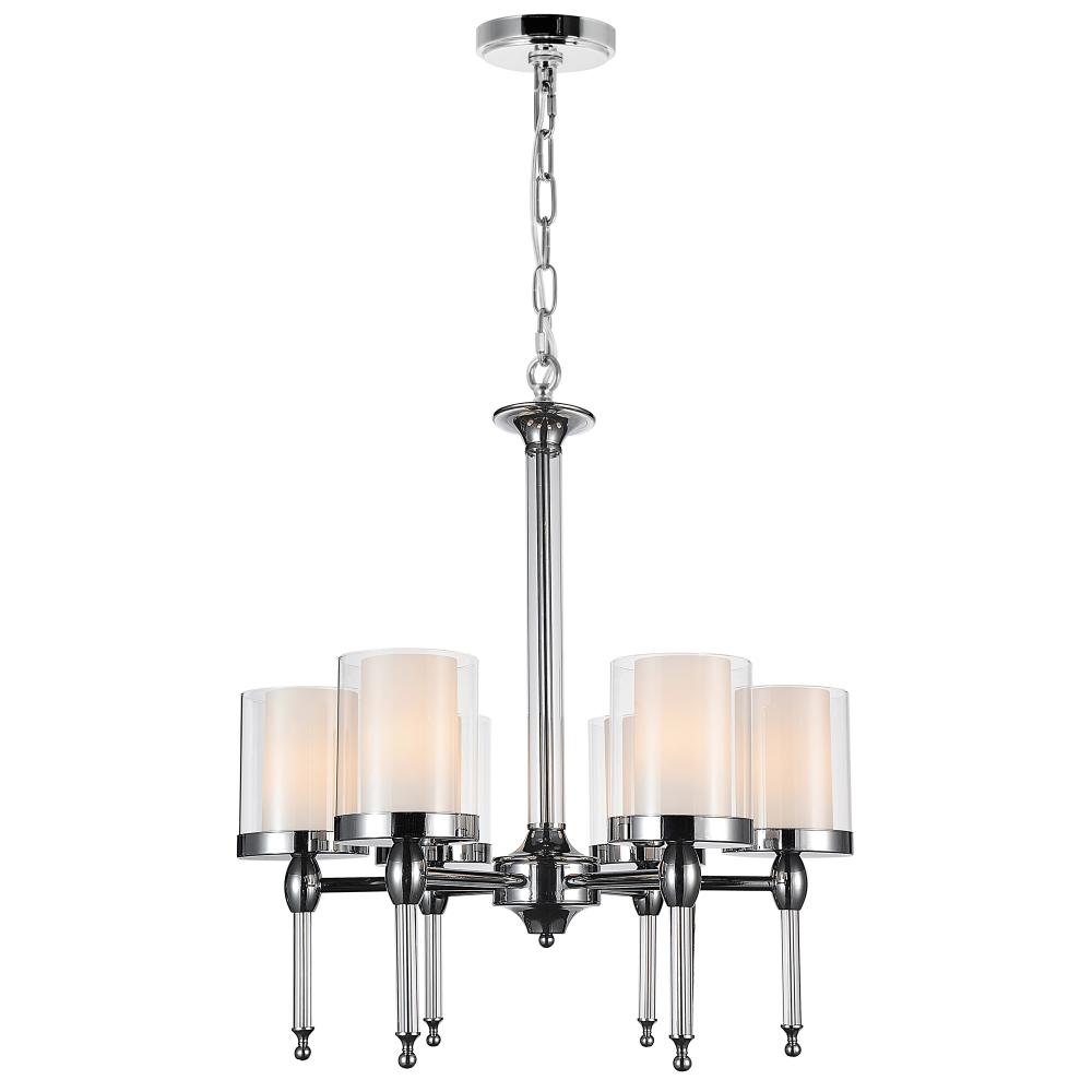 CWI Lighting 9851P22-6-601 Maybelle 6 Light Candle Chandelier with Chrome finish