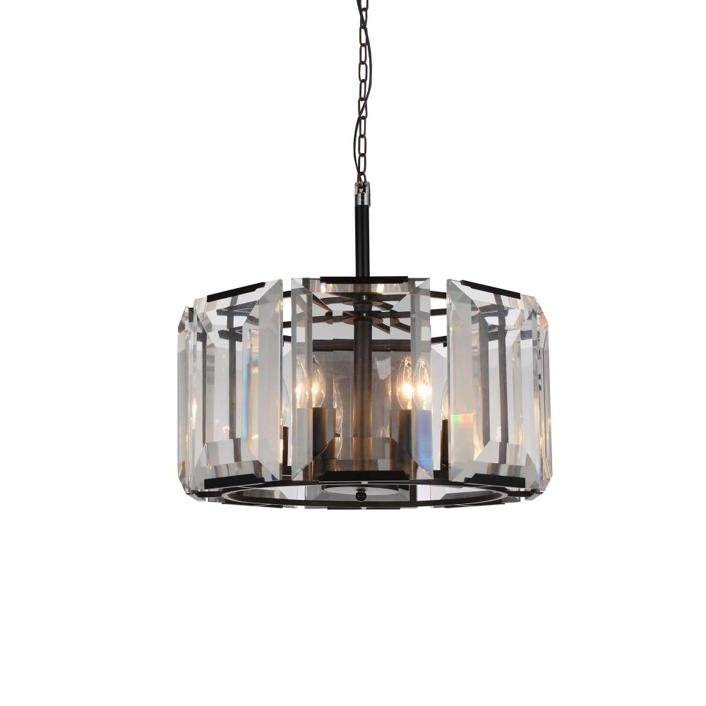 CWI Lighting 9860P19-8-101 Jacquet 8 Light Chandelier with Black finish