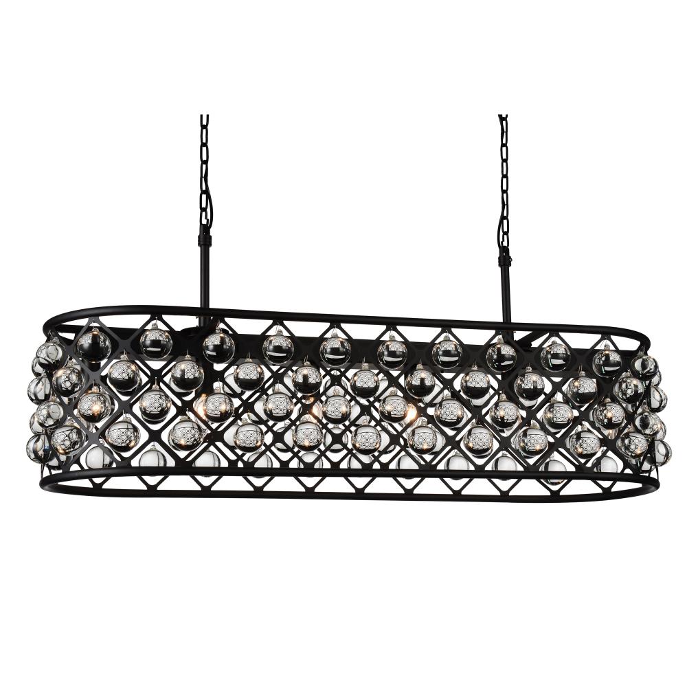 CWI Lighting 9862P41-6-101 Renous 6 Light Chandelier with Black finish