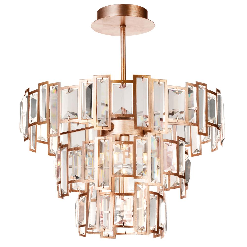 CWI Lighting 9903C18-5-193 Quida 5 Light Down Chandelier with Champagne finish