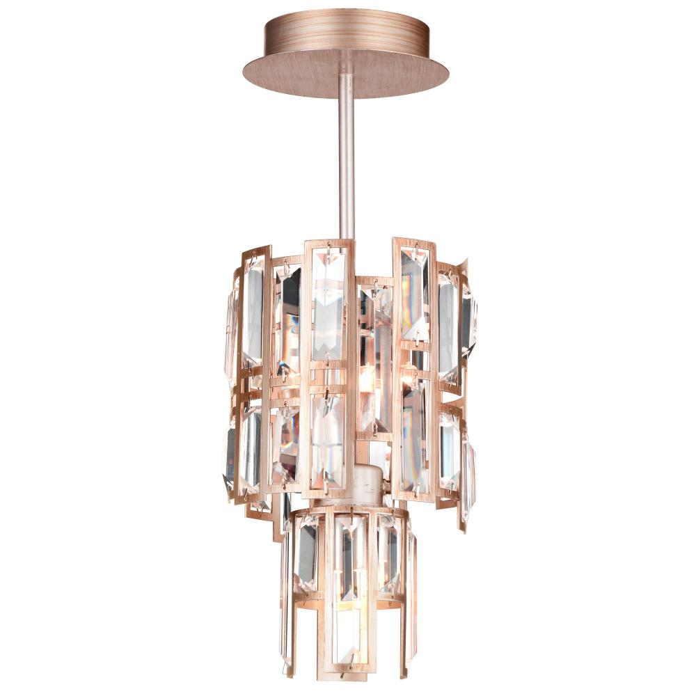 CWI Lighting 9903P6-3-193 Quida 3 Light Down Chandelier with Champagne finish