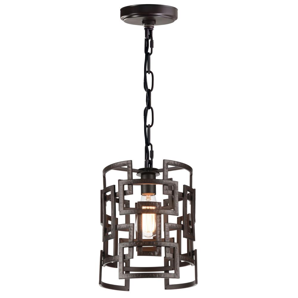CWI Lighting 9913P10-1-205 Litani 1 Light Down Chandelier with Brown finish