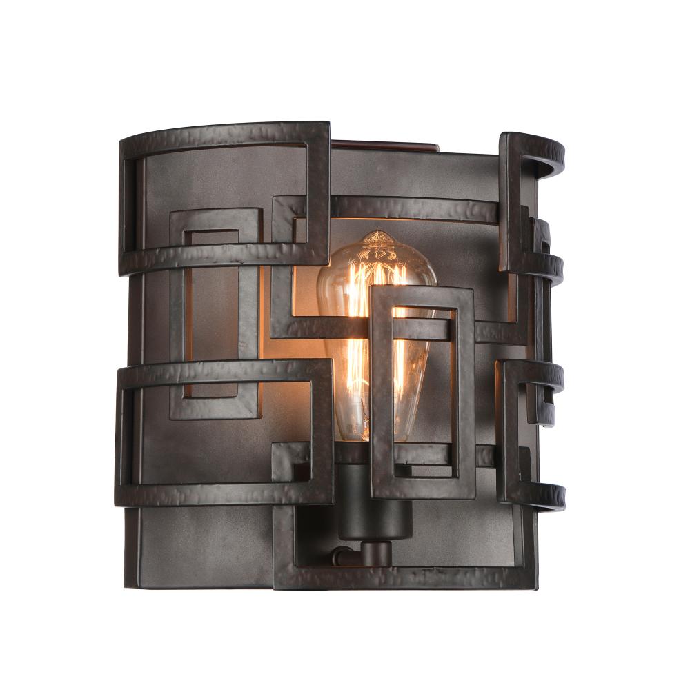 CWI Lighting 9913W10-1-205 Litani 1 Light Wall Sconce with Brown finish