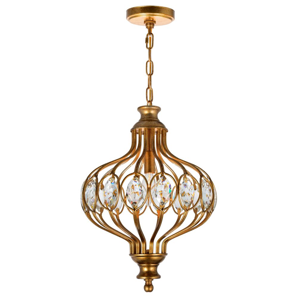 CWI Lighting 9935P12-1-182 Altair 1 Light Chandelier with Antique Bronze finish