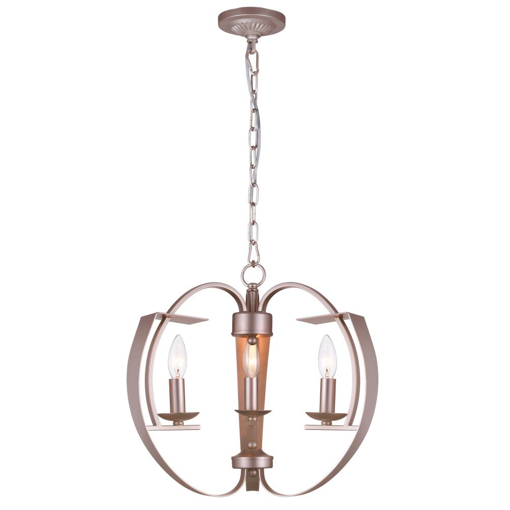 CWI Lighting 9950P16-3-221 Verbena 3 Light Chandelier with Pewter finish