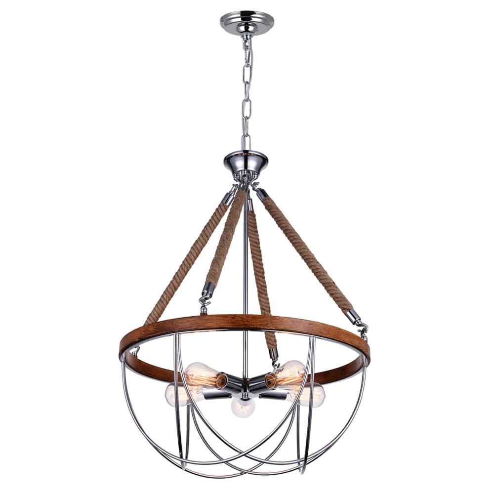 CWI Lighting 9965P24-5-601 Parana 5 Light Down Chandelier with Chrome finish