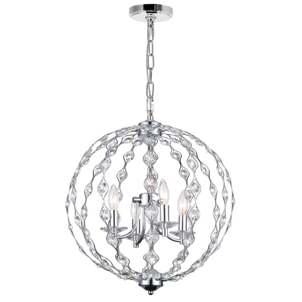 CWI Lighting 9970P19-4-601 Esia 4 Light Chandelier with Chrome finish