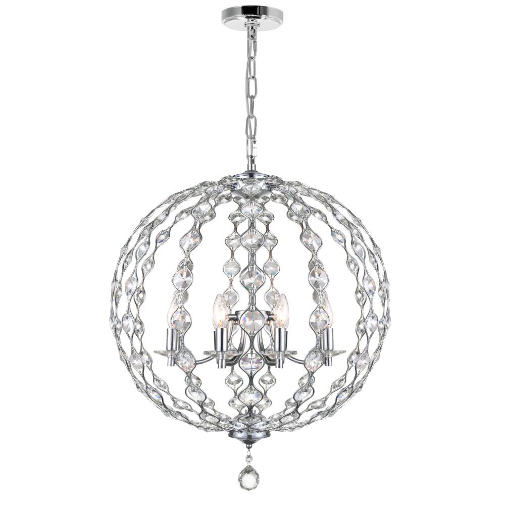 CWI Lighting 9970P26-8-601 Esia 8 Light Chandelier with Chrome finish