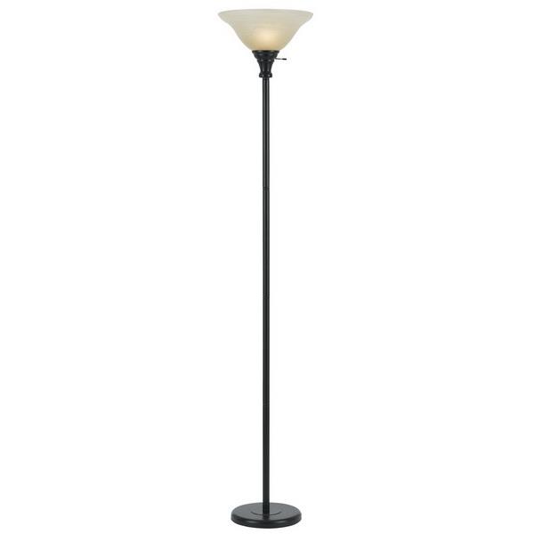 CAL Lighting BO-213-DB 150W 3 Way Metal Torchiere With Glass Shade in Dark Bronze