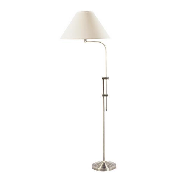 CAL Lighting BO-216-BS 150W 3 Way Pharmacy Floor Lamp W/Adjustable Pole in Brushed Steel