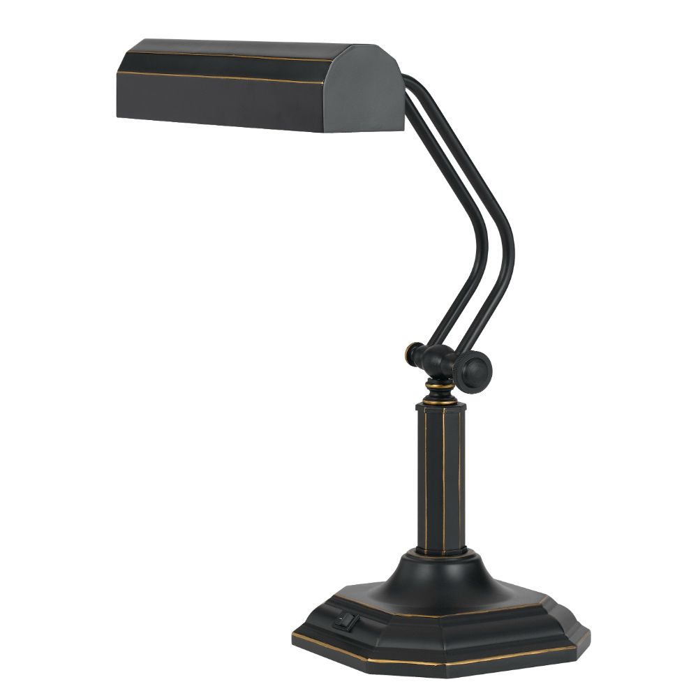 Cal Lighting BO-2585TB Dark Bronze Piano 1 Light Desk Lamp