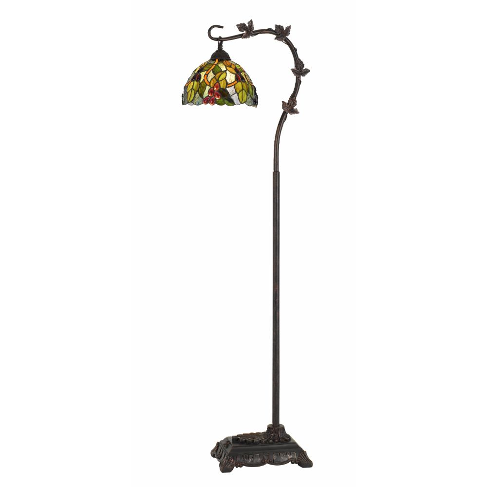 CAL Lighting BO-2754FL 60W Cotulla Downbrdige Tiffany Metal Floor Lamp