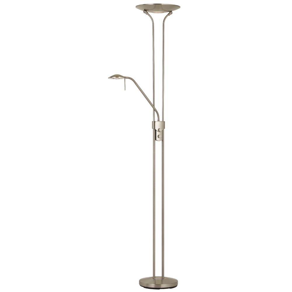Cal Lighting BO-2780TR-BS Pavia 70.75" Height Metal Torchiere in Brushed Steel