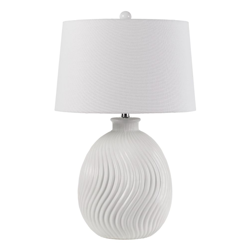 CAL Lighting BO-2815TB 150w 3 Way Olbia Ceramic Table Lamp