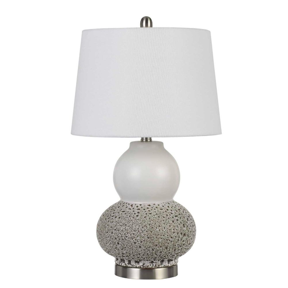 CAL Lighting BO-2849TB-2 Aigio 100w On Off Ceramic Table Lamps (sold And Priced As Pairs) in Grey