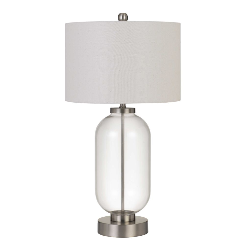 CAL Lighting BO-2905TB-BS Sycamore Glass Table Lamp With Drum Shade