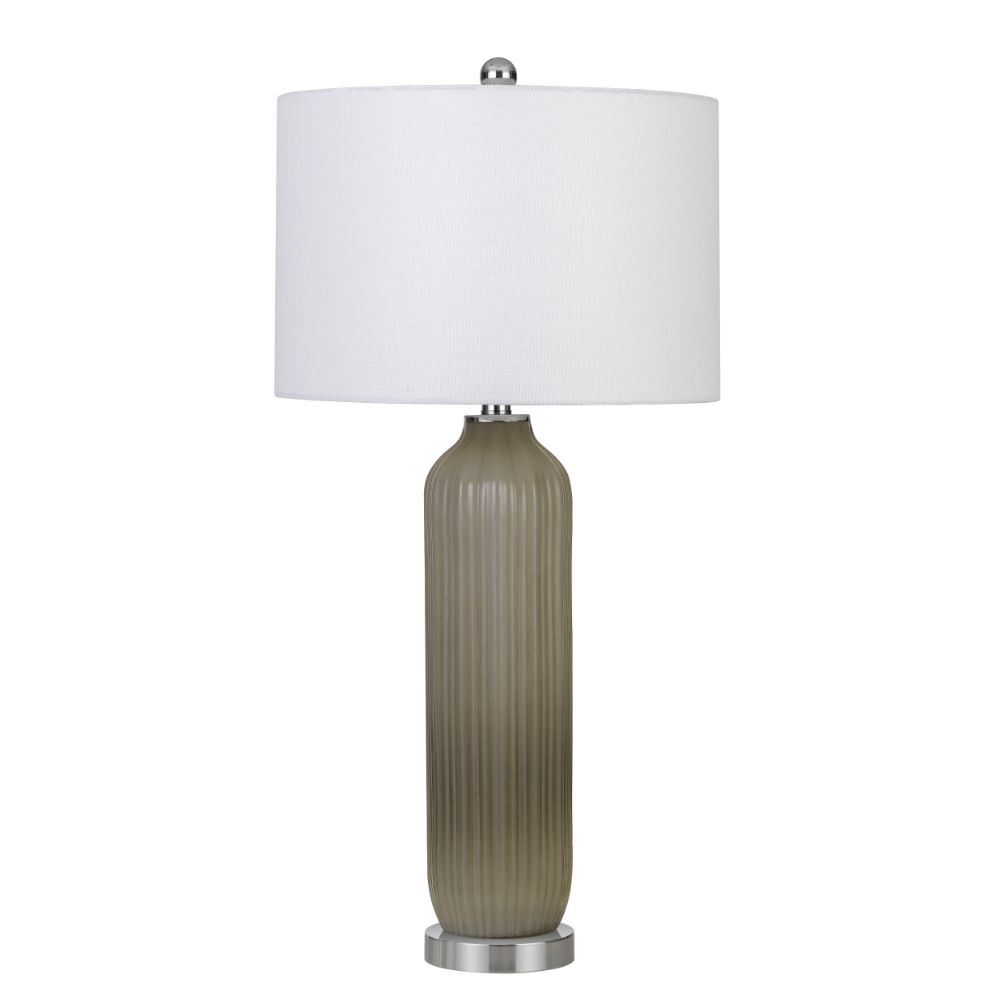 Cal Lighting BO-2912TB 31" Height Catalina Glass Table Lamp in Warm Grey