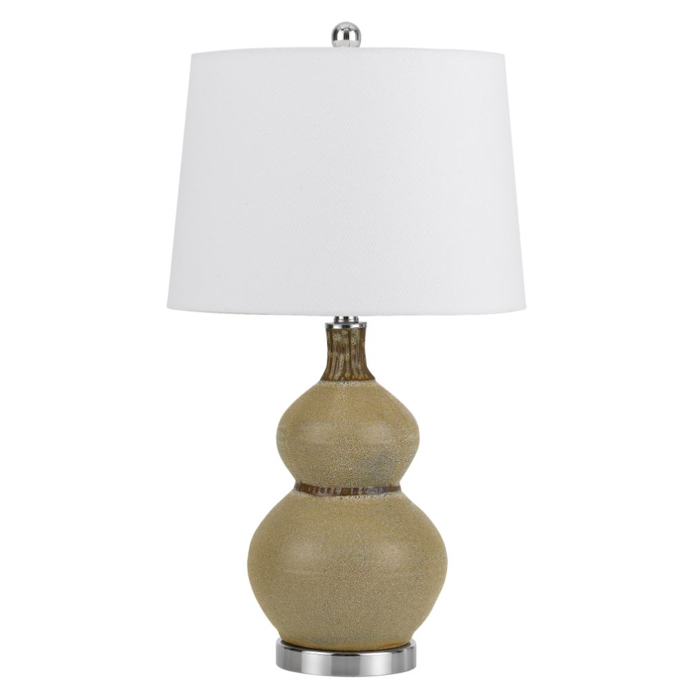 Cal Lighting BO-2921TB-2 27" Height  Sion Ceramic Table Lamp Pair in Earth
