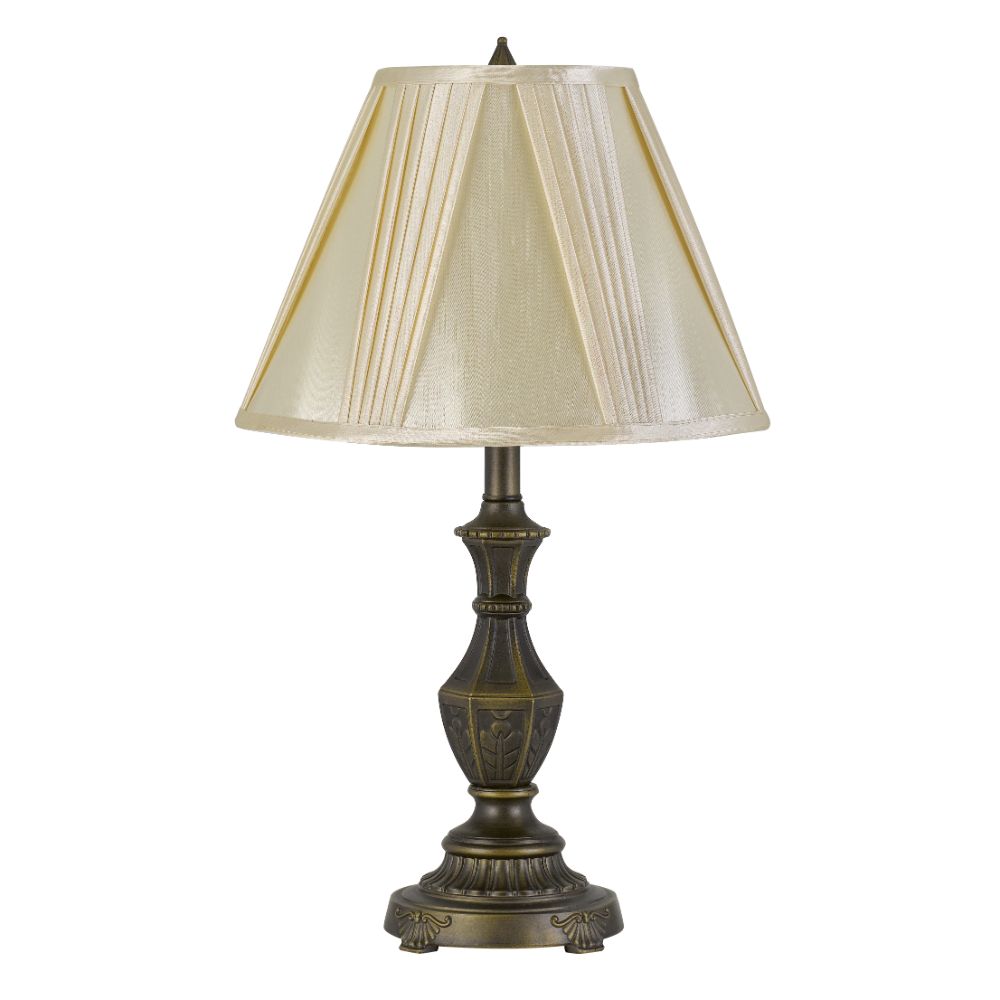 Cal Lighting BO-2951TB 25" Height Cory Aluminum Cast Table Lamp in Antique Brass