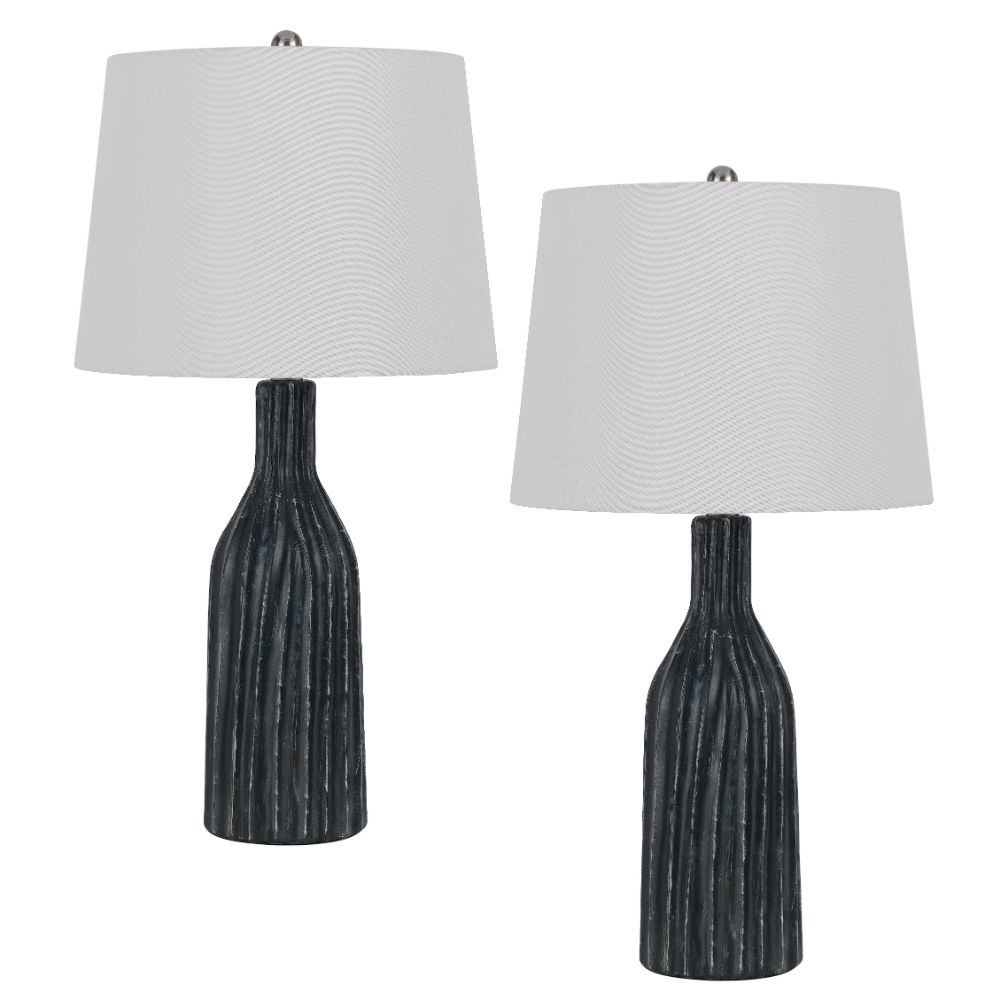 Cal Lighting BO-3083TB-2 100w Irvington Ceramic Table Lamp. Priced And Sold As Pairs in Marble 