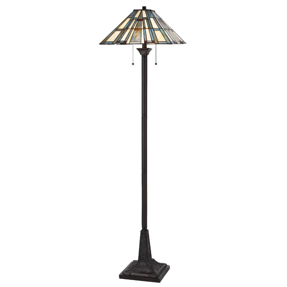 Cal Lighting BO-3100FL 60W x 2 metal/resin Tiffany floor lamp 