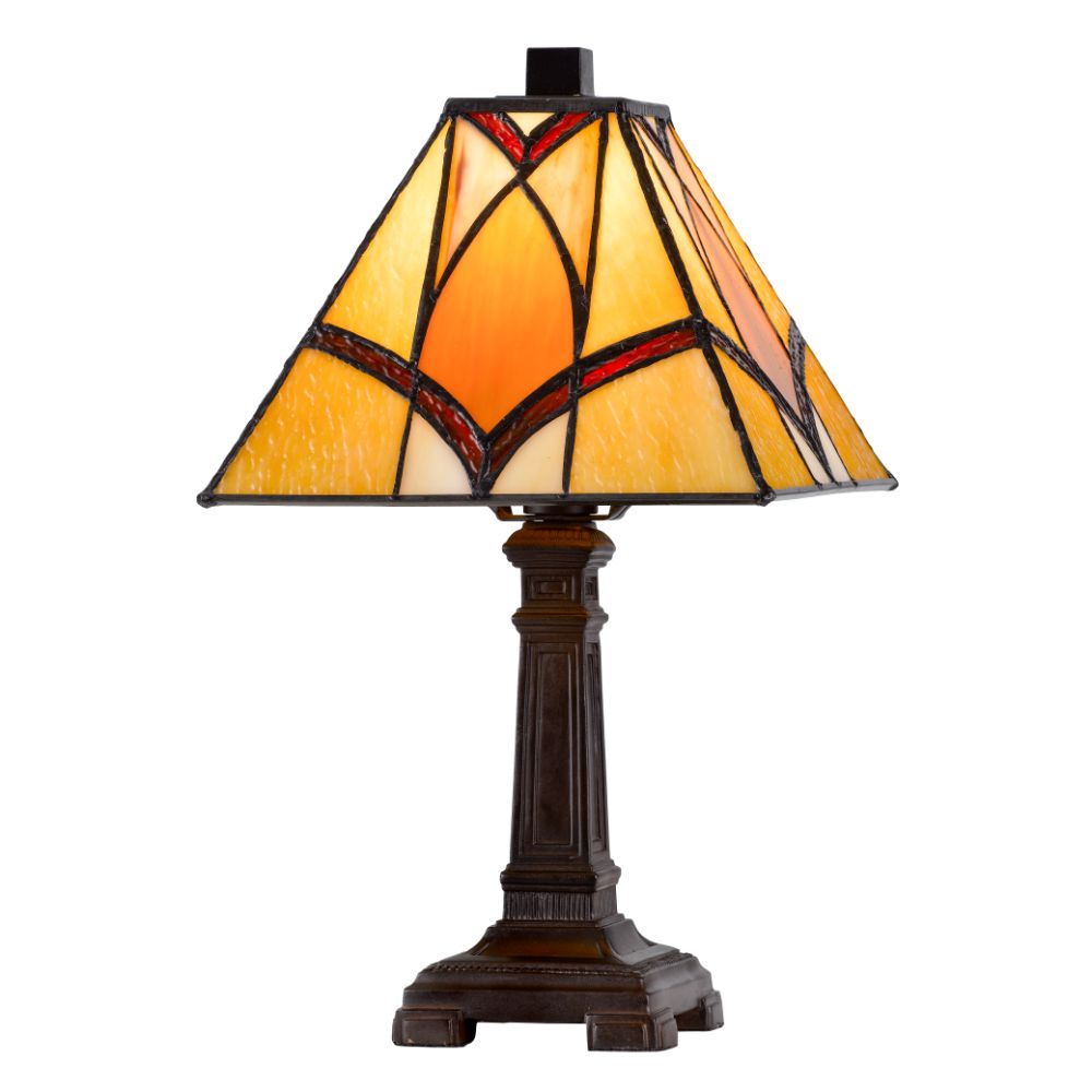 Cal Lighting BO-3113AC 40W metal/resin Tiffany accent lamp 