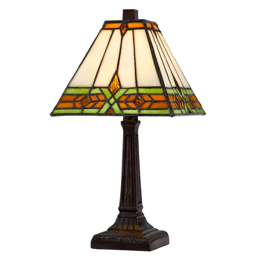 Cal Lighting BO-3115AC 40W metal/resin Tiffany accent lamp 