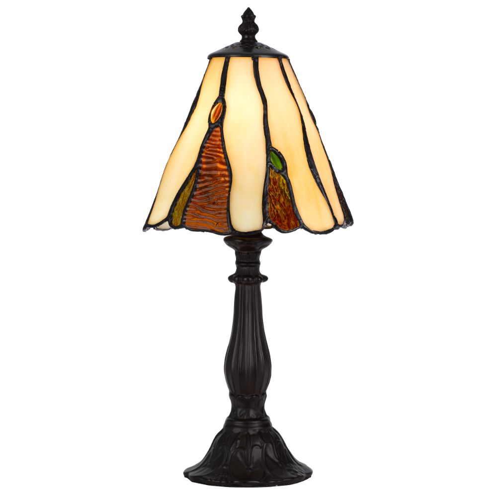 Cal Lighting BO-3116AC 40W metal/resin Tiffany accent lamp 