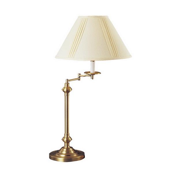 CAL Lighting BO-342-AB 150W Swing Arm Table Lamp W/Mushroom Shade in Antique Brass