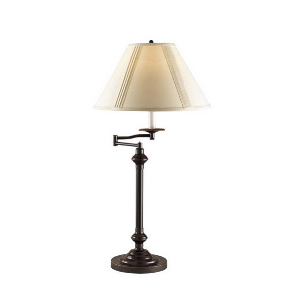 CAL Lighting BO-342-DB 150W Swing Arm Table Lamp W/Mushroom Shade in Dark Bronze 
