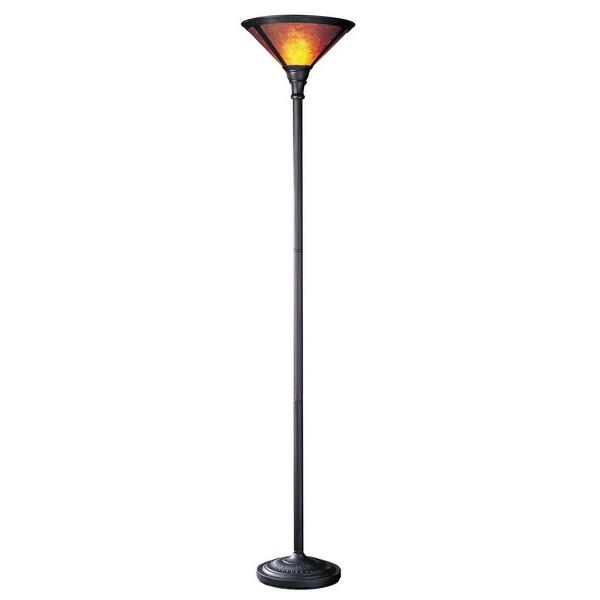 CAL Lighting BO-469 150W 3 Way Torchiere W/Mica Shade in Rust