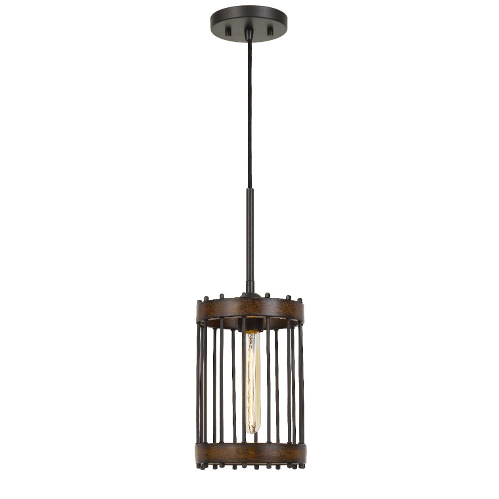 CAL Lighting FX-3700-1 Cantania 60w Metal Pendant Fixture (edison Bulbs Not Included) in Metal