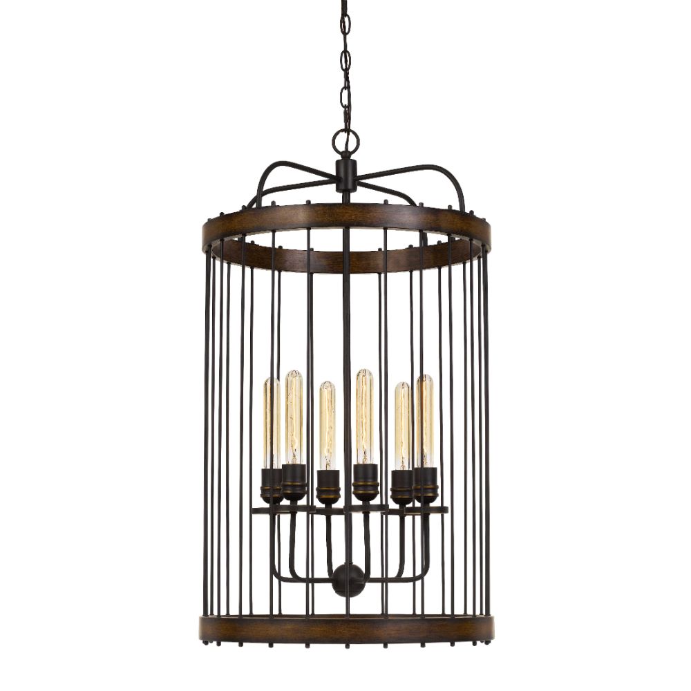 CAL Lighting FX-3700-6 Cantania 60w X 6 Metal Pendant Fixture  (edison Bulbs Not Included) in Metal