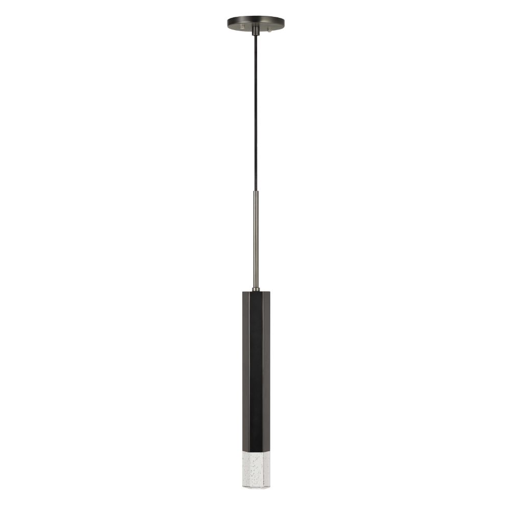 CAL Lighting FX-3723-1P-GM Troy Integrated Led Dimmable Hexagonaluminum Casted 1 Light Pendant With Glass Diffuser