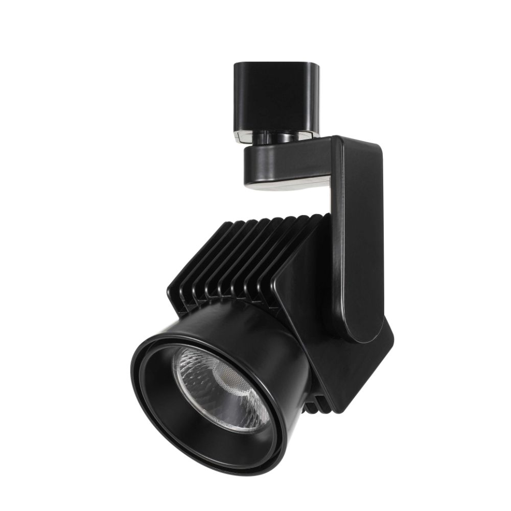 CAL Lighting HT-807-BK Dimmable Integrated Led12w, 840 Lumen, 80 Cri, 3000k, 3 Wire Track Fixture in Black