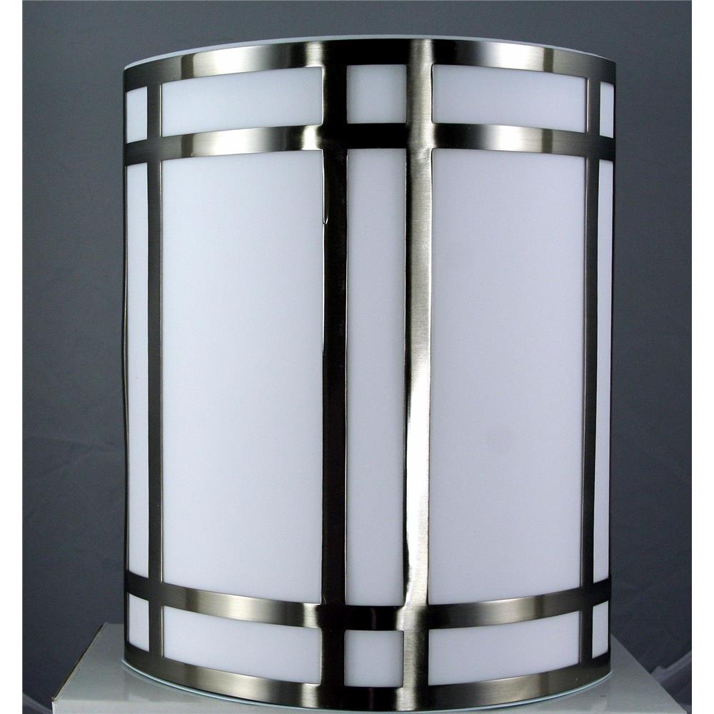 Cal Lighting LA-162-BS 9" Height Metal Wall Lamp with Acrylic Plate