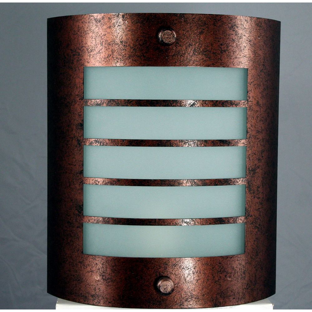 Cal Lighting LA-163-RU 10" Height Metal Wall Lamp with Acrylic Plate