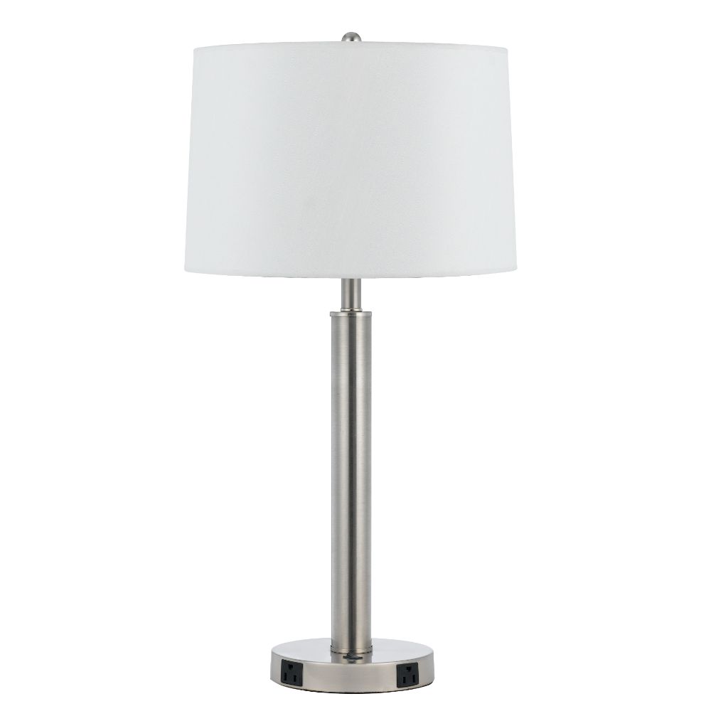Cal Lighting LA-8020NS-1-BS 30.5" Tall Metal Table Lamp in Brushed Steel