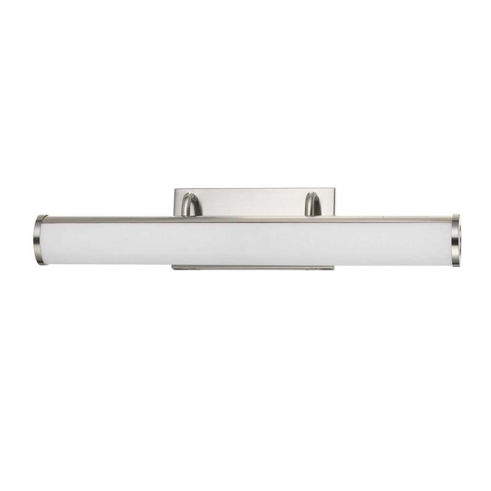 CAL Lighting LA-8604-M Integrated Led 26w, 1950 Lumen, 80 Cri Dimmable Vanity Light With Acrylic Diffuser in Brushed Steel