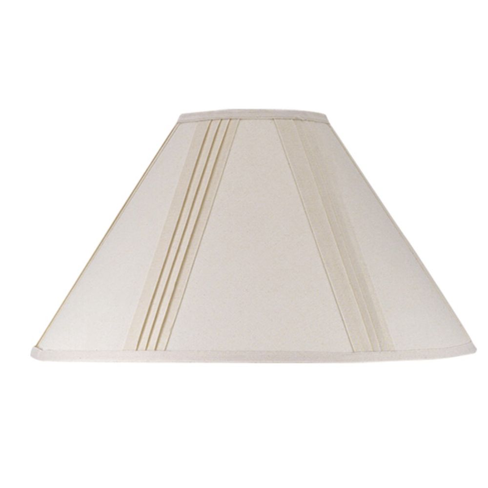 Cal Lighting SH-1003-OW SIDE PLEATED LINEN SHADE 6 X 19 X12